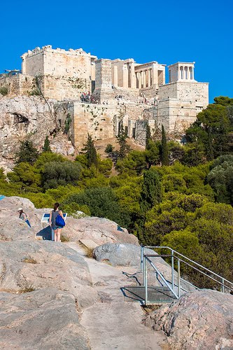 View of the Acropolis from Areopagus, Athens by Andy Hay Areopagus Hill, Athens, Greece. Things to do in Athens Greece - Life Beyond Borders